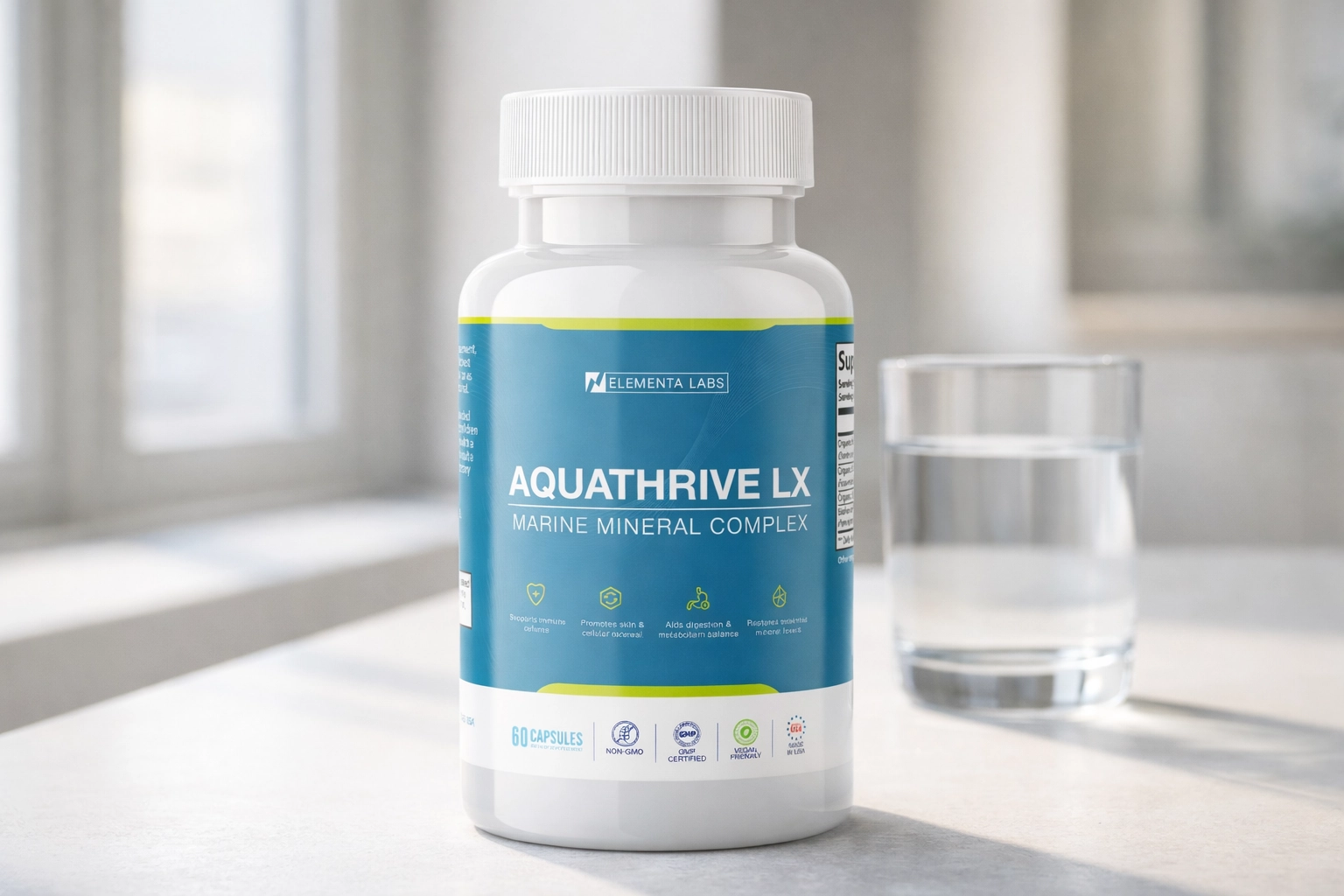 Aquathrive LX official supplement bottle in a premium review image for Canada