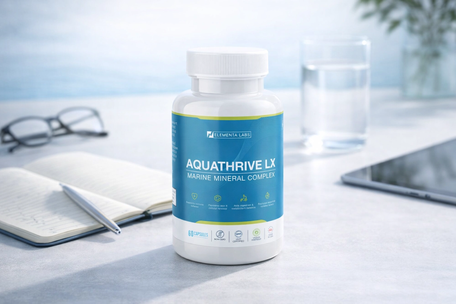 Editorial desk scene for Aquathrive LX pros and cons review